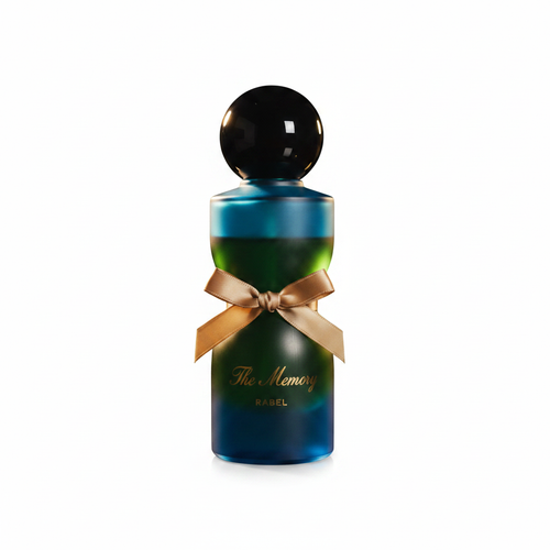 The Memory by Rabel perfume bottle with white background